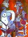 Desnudo femenino y fumadora 1968 Cubismo